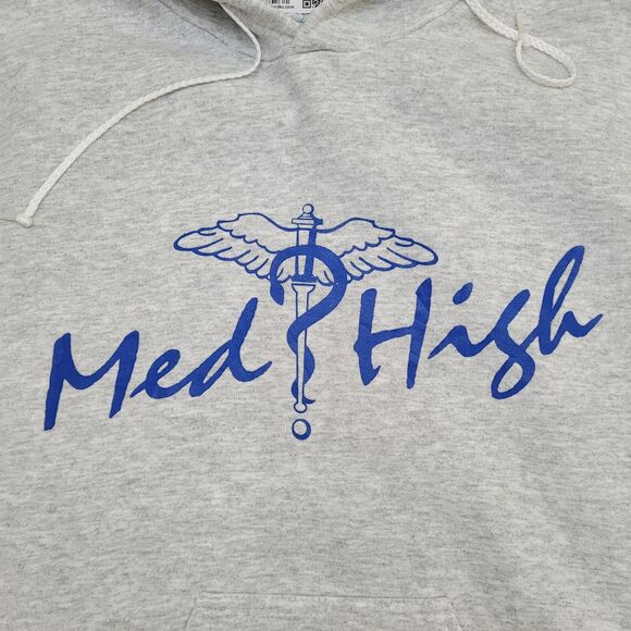 Vintage 420 Med-High Hoodie Small 19x24 Gray - Picture 4 of 12